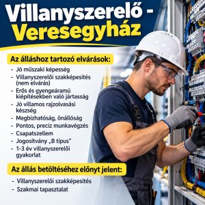 Villanyszerelő - Veresegyház